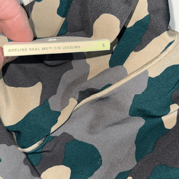 Aerie Camo Real Me High Waisted Crossover Legging Size Small NWT Green - Picture 7 of 8
